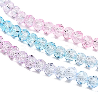 Transparent Painted Glass Beads Strands DGLA-A034-T3mm-A22-1