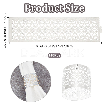 Metallic Paper Napkin Rings AJEW-WH0270-56A-1