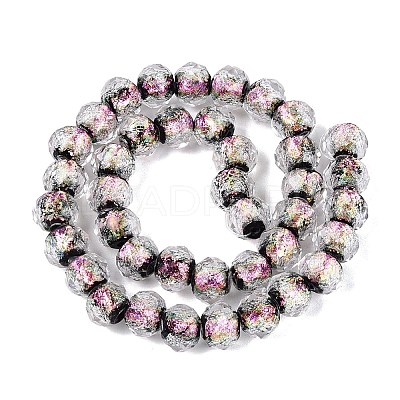 Handmade Foil Glass Lampwork Beads Strands DICH-T023-02E-1
