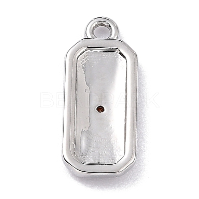 Brass Micro Pave Cubic Zirconia Charms ZIRC-I054-12P-06-1