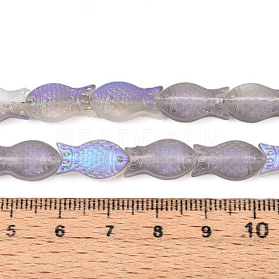 Frosted Glass Beads Strands GLAA-T023-40C-04-1
