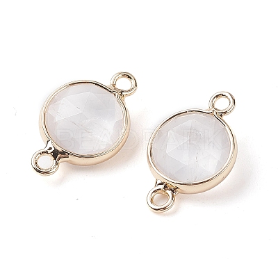 Natural Quartz Crystal Connector Charms G-C102-09C-G-1