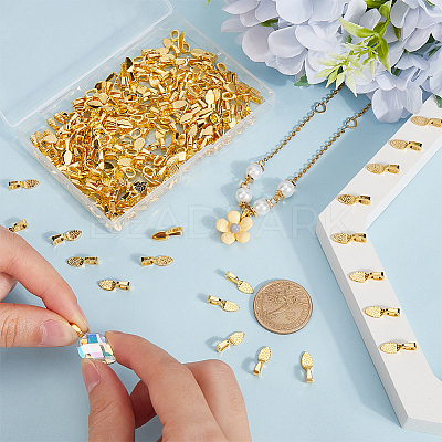 200Pcs Alloy Glue-on Flat Pad Bails FIND-SP0001-83G-1