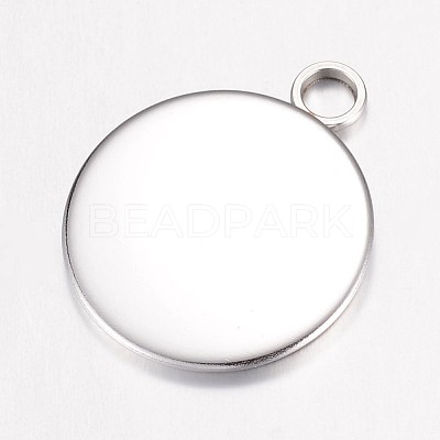 Tarnish Resistant 304 Stainless Steel Pendant Cabochon Settings STAS-G071-46P-1