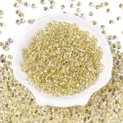 6/0 Baking Paint Transparent Fringe Glass Seed Beads SEED-N006-06B-1