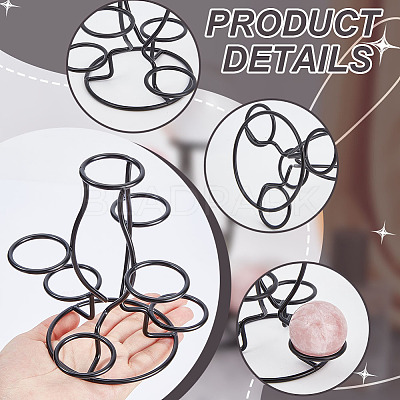 7-Slot Iron Easter Egg Display Stands ODIS-WH0058-21A-EB-1