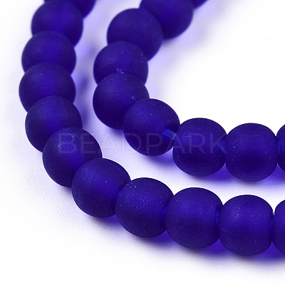 Transparent Glass Beads Strands GLAA-T032-T4mm-MD15-1
