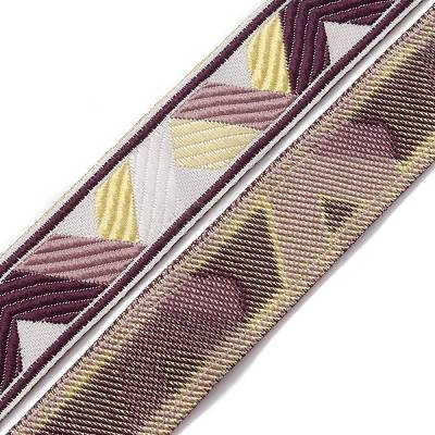 Ethnic Style Embroidery Polycotton(Polyester Cotton) Ribbons OCOR-WH0066-55B-1