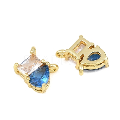 Brass Pave Cubic Zirconia Charms CU-CBA6A75-03G-07-1