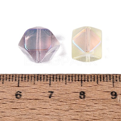 Electroplate Transparent Glass Beads EGLA-Q140-01-A01-1