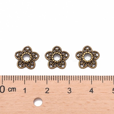 Tibetan Style Alloy Bead Caps K0P34071-1