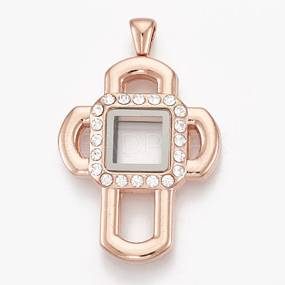 Alloy Magnetic Locket Big Pendants PALLOY-T052-08RG-1