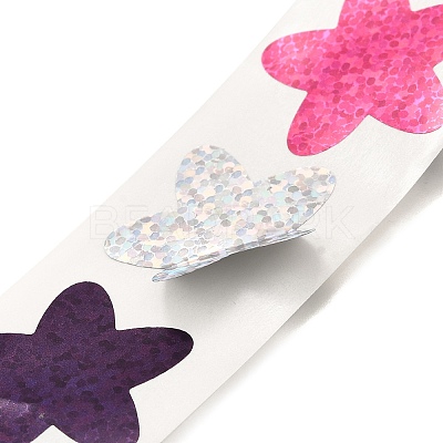 8 Patterns PVC Self Adhesive Glitter Stickers DIY-A042-14B-1