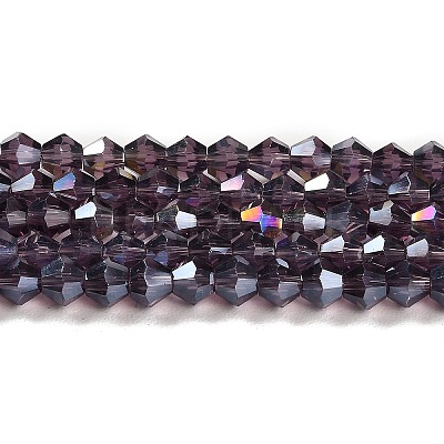 Transparent Electroplate Glass Beads Strands LS-EGLA-A039-T2mm-B04-1