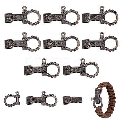 8 Bags Alloy Shackle Clasps FIND-UN0007-86-1