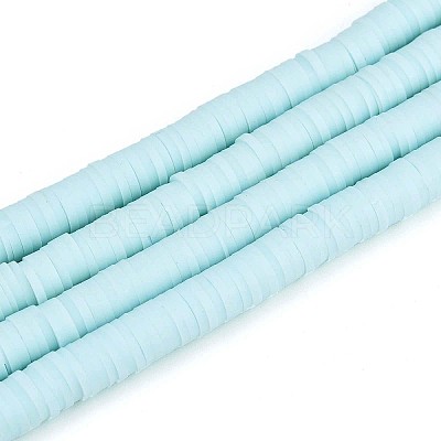 Handmade Polymer Clay Beads Strands CLAY-R089-6mm-032-1