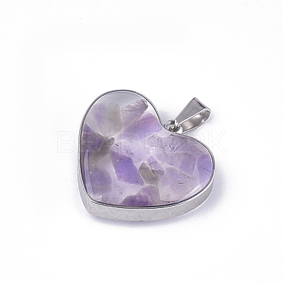 Natural Amethyst Pendants STAS-T043-01H-1