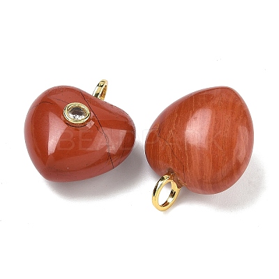 Natural Red Jasper Pendants G-B180-03G-08-1