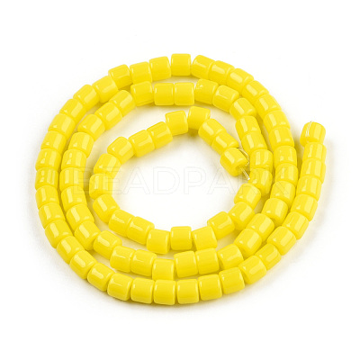 Opaque Solid Glass Bead Strands GLAA-N047-09-F03-1