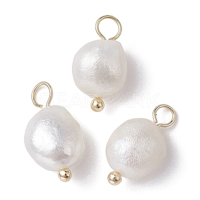 Natural Pearl Potato Charms X1-PALLOY-JF02199-03-1