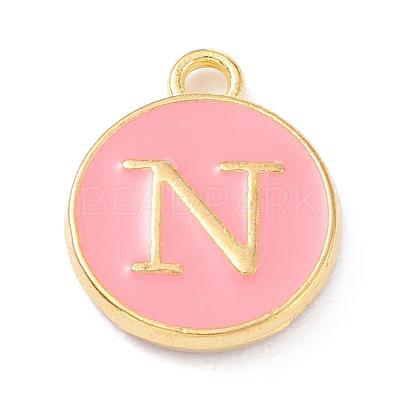 Golden Plated Alloy Enamel Charms X-ENAM-Q437-14N-1