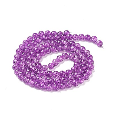 Crackle Glass Beads Strands CCG-Q001-8mm-M-1