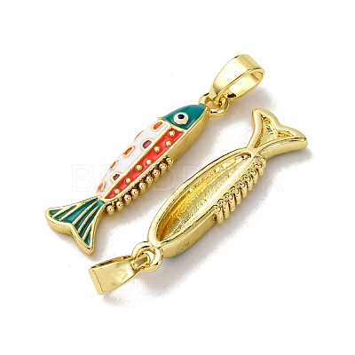 Brass Enamel Pendants KK-F911-23G-02-1
