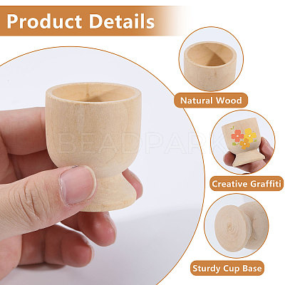 Wooden Easter Egg Holders AJEW-WH0348-631-1
