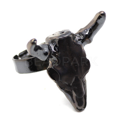 Adjustable Brass and Resin Cuff Rings FS-WG16216-01-1