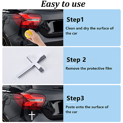 6Bags Alloy Car Stickers STIC-CP0001-25-1