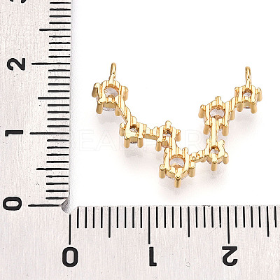 Brass Micro Pave Cubic Zirconia Pendants KK-N261-120H-G-1