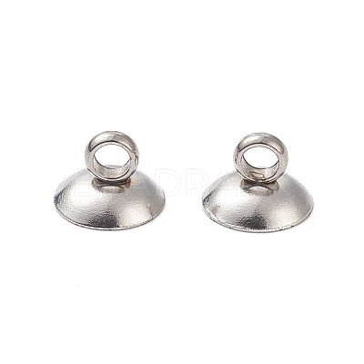 304 Stainless Steel Bead Cap Pendant Bails STAS-G224-24P-06-1