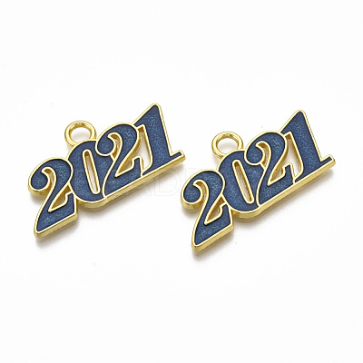 Alloy Enamel Pendants PALLOY-T078-03B-1