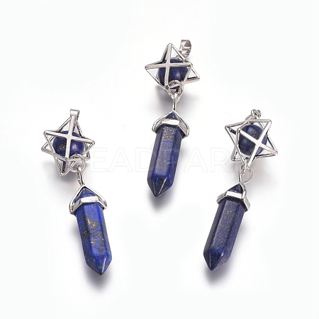 Natural Lapis Lazuli Pendants G-L512-M02-1