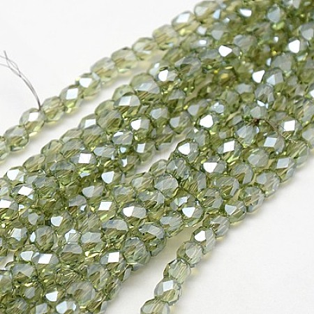 Electroplate Glass Beads Strands EGLA-F001-E21-1