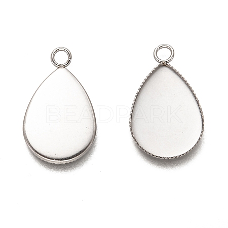 Non-Tarnish 304 Stainless Steel Pendant Cabochon Settings LS-STAS-I176-06A-1