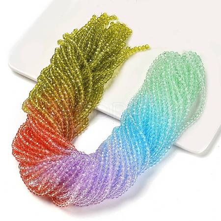 Transparent Painted Glass Beads Strands DGLA-A034-T3mm-A12-1