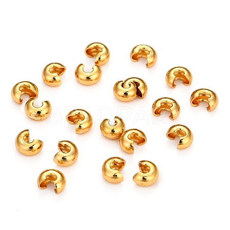 Brass Crimp Bead Covers KK-I681-13A-1