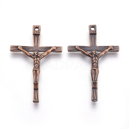 Tibetan Style Alloy Crucifix Pendants X-EAAA076Y-R-1