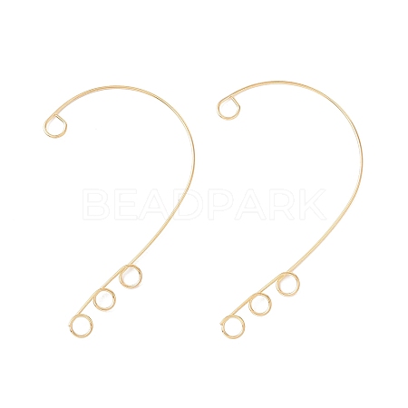 316 Stainless Steel Ear Cuff Findings Ion Plating(IP) X-STAS-H148-01G-1