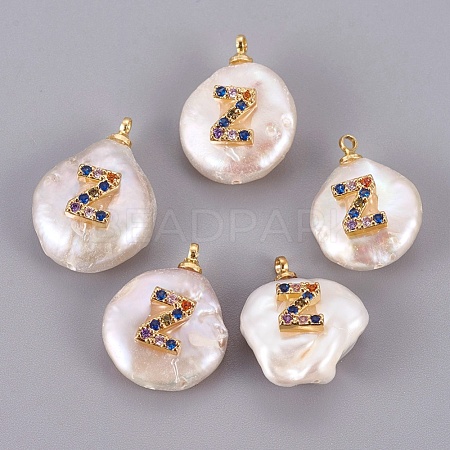 Natural Cultured Freshwater Pearl Pendants PEAR-F008-32G-Z-1