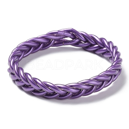 Plastic Cord Braided Stretch Bracelets BJEW-R313-03D-1