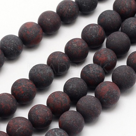 Natural Brecciated Jasper Beads Strands X-G-D690-8mm-1