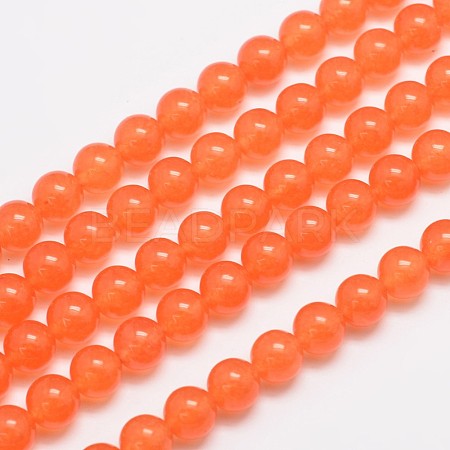 Natural & Dyed Malaysia Jade Bead Strands G-G659-8mm-A07-1