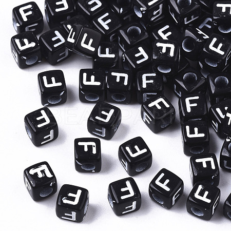 Opaque Acrylic Beads X-SACR-N002-01F-1