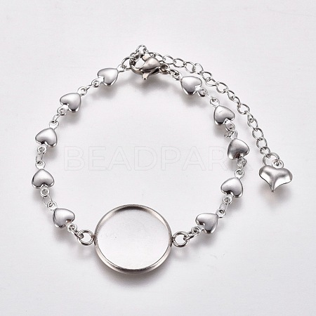 304 Stainless Steel Bracelet Making STAS-L248-009P-1