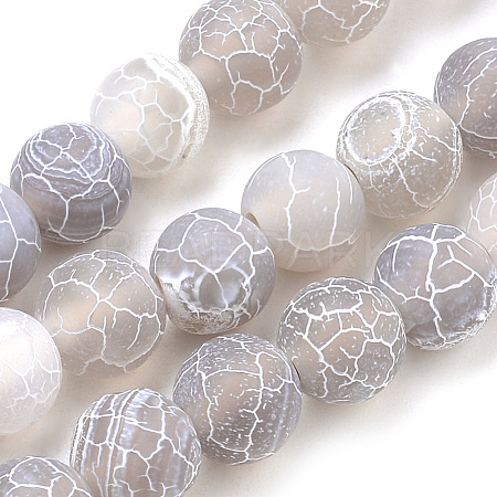 Natural Weathered Agate Beads Strands G-S259-05E-8mm-1