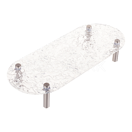 Transparent Acrylic Decorative Footed Tray DIY-WH0430-104A-1