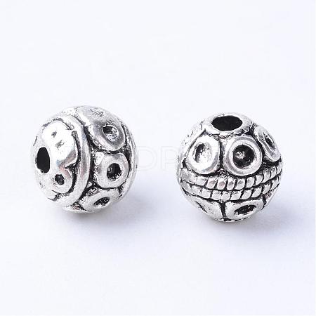 Tibetan Style Alloy Beads TIBE-Q063-120AS-RS-1