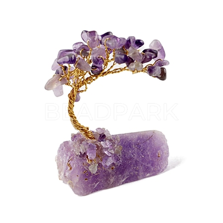 Natural Amethyst Chips Tree Decorations PW-WGBD455-01-1
